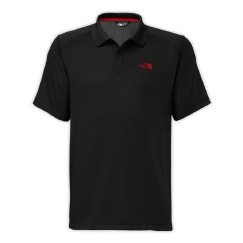 THE NORTH FACE SHORT SLEEVE HORIZON POLO MEN'S black red size S